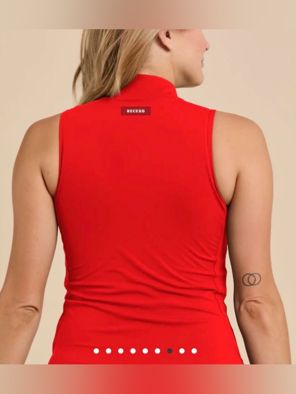Recess Merrit Athletic Dress Poppy Red Size Large like new - Picture 7 of 9